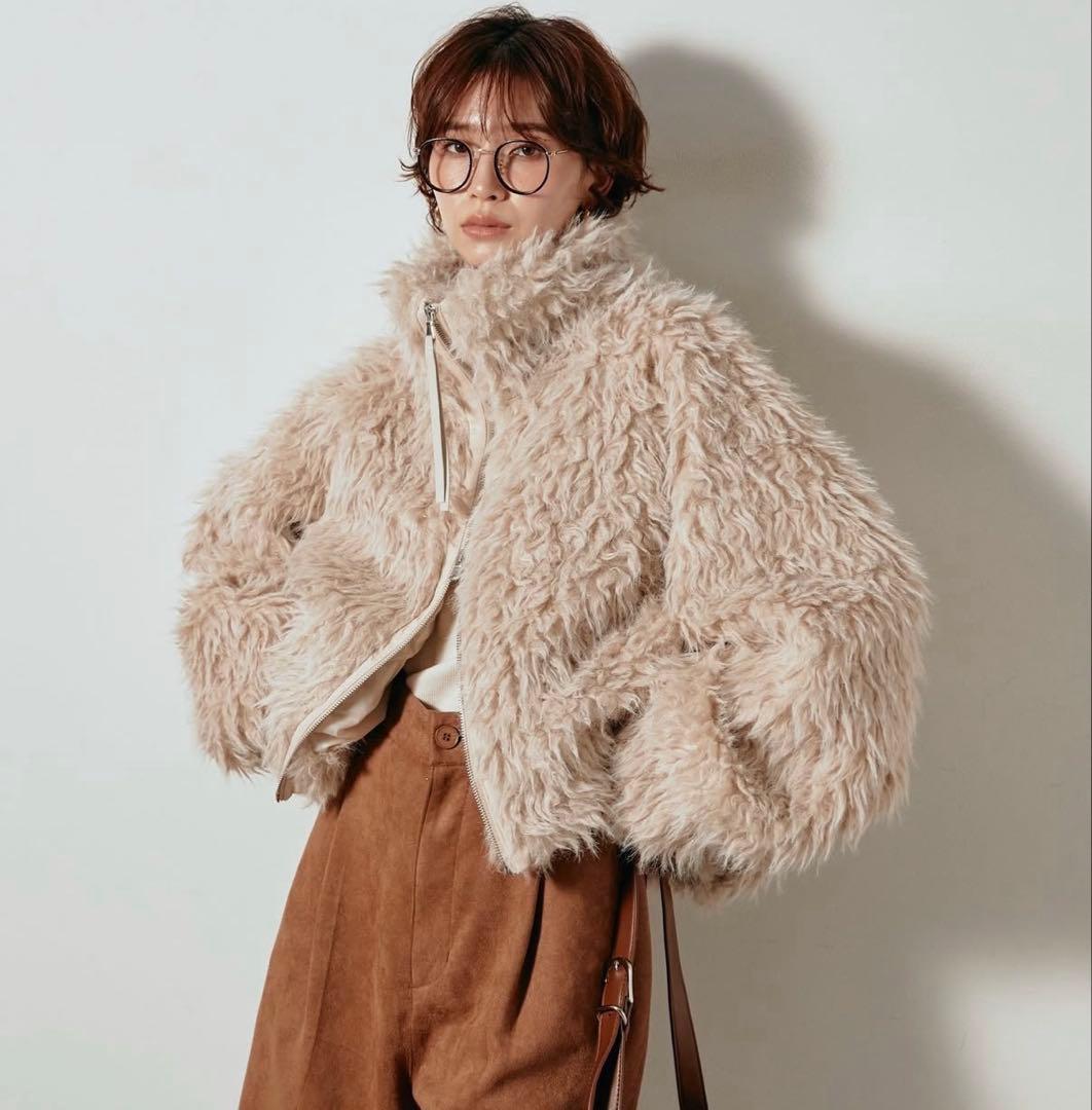 新作✴︎エシカ✴︎ESICA 同型 ミックスシープファースタンドブルゾン