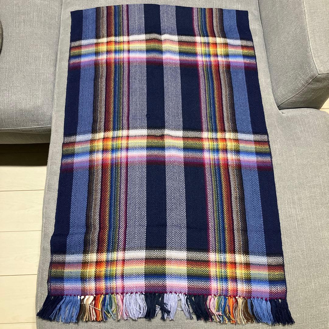 THE INOUE BROTHERS 大判アルパカマフラー ネイビー ビームス - メルカリ