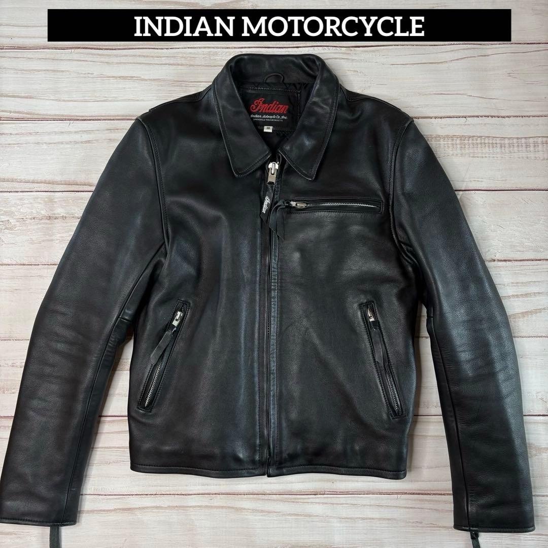 インディアンモーターサイクル シングル ライダースジャケット - メルカリ