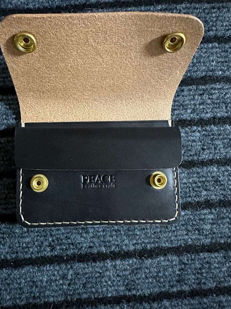 PEACE Leather craft ショートトラッカーウォレット（ブラック
