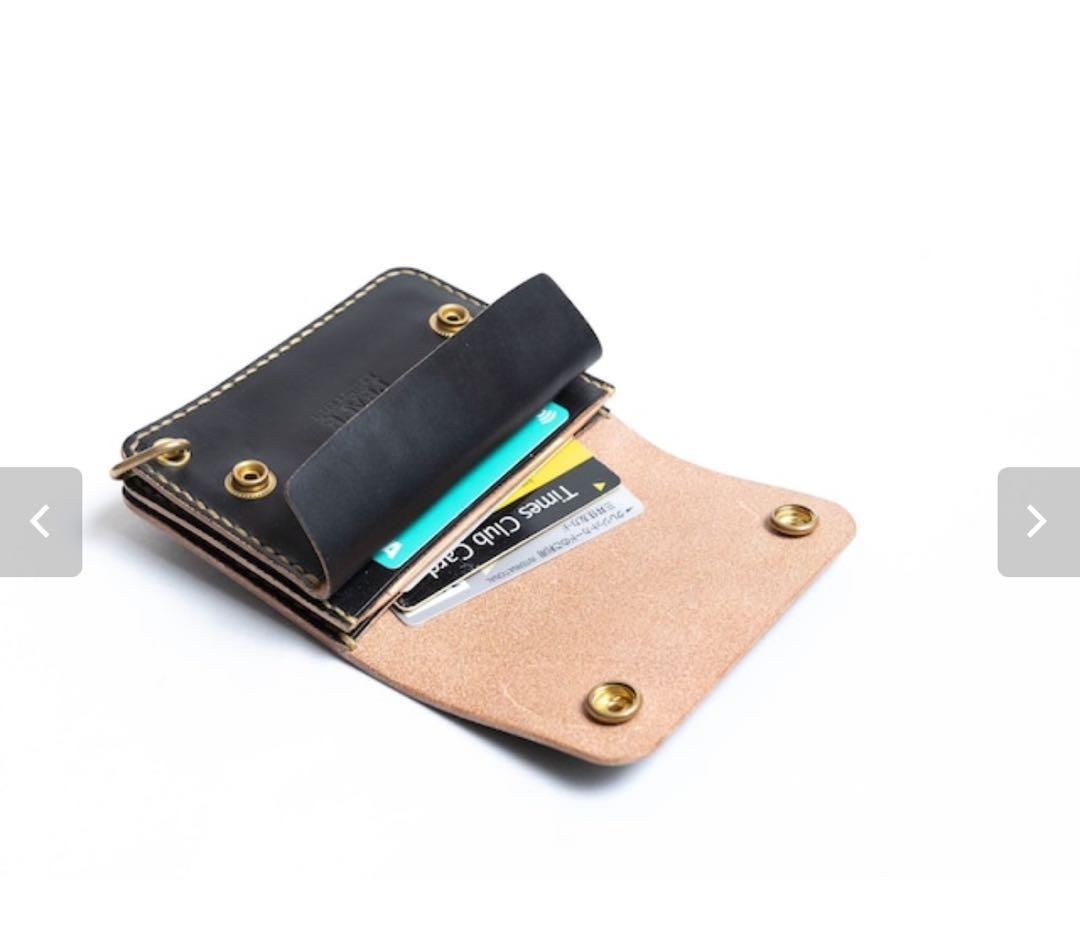 PEACE Leather craft ショートトラッカーウォレット（ブラック