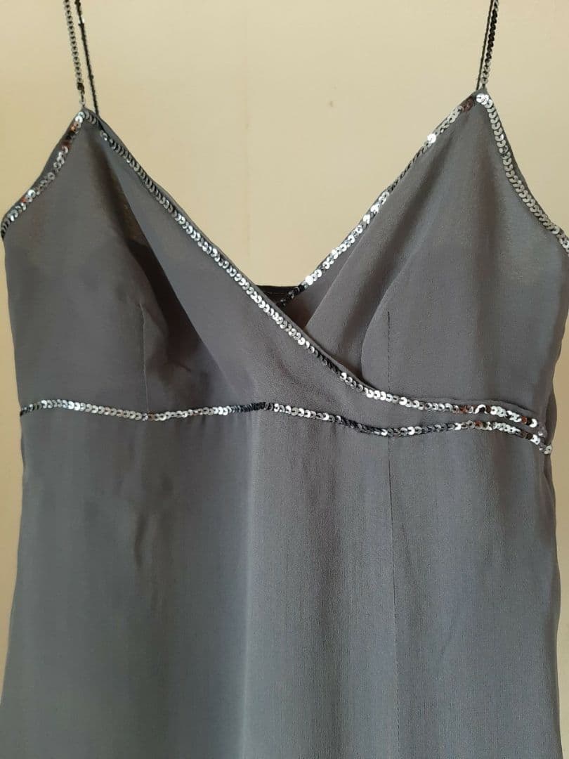 JILLSTUART NY シルク100% スパンコールスリップドレス