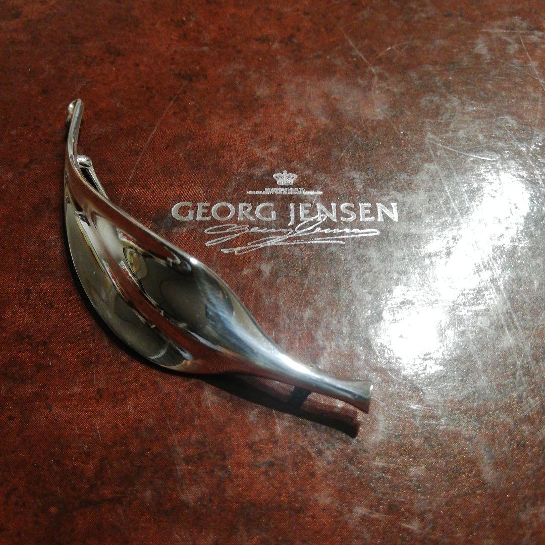 美品ジョージジェンセン プリュム羽 リーフ ブローチ 391 TORUN - メルカリ