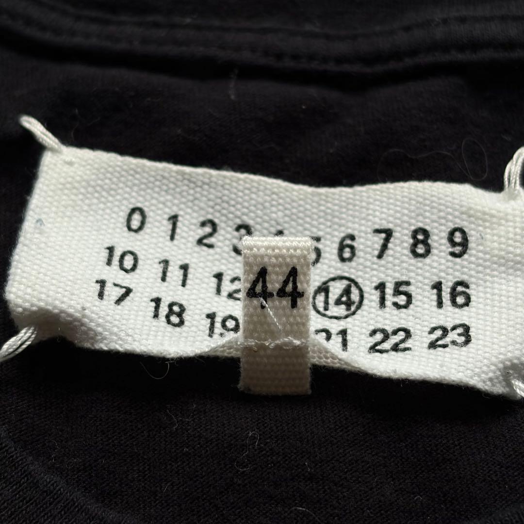 美品】マルタンマルジェラ ロンT 4つタグ 切替 ドッキング ブルー系 44