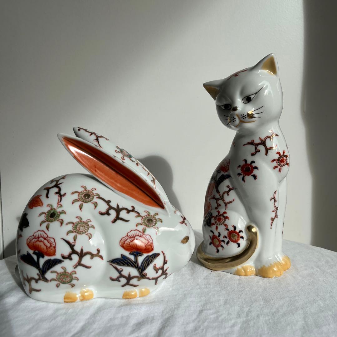 まみ様専用 伊万里 磁器製 ねこ 置物 猫 縁起物 座り猫 陶磁器 - メルカリ