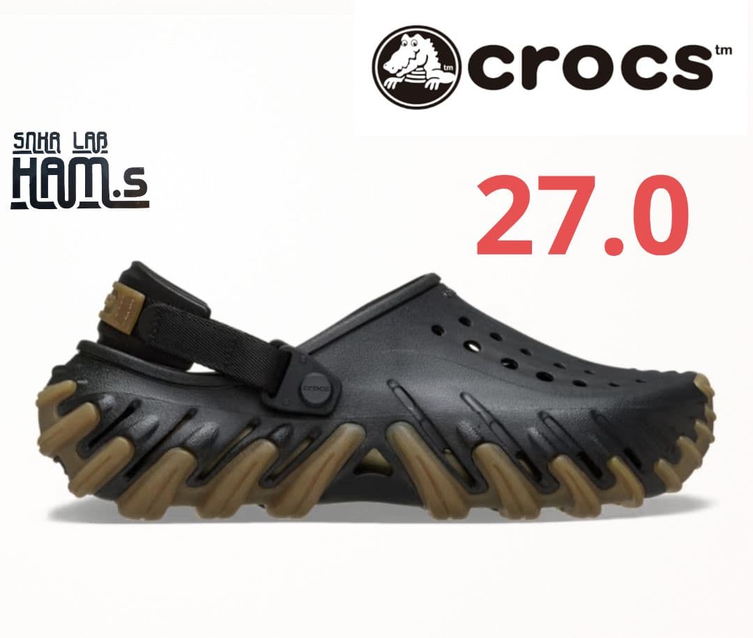 新品未使用 crocs エコー ガム RO クロッグ 27 クロックス 厚底 - メルカリ