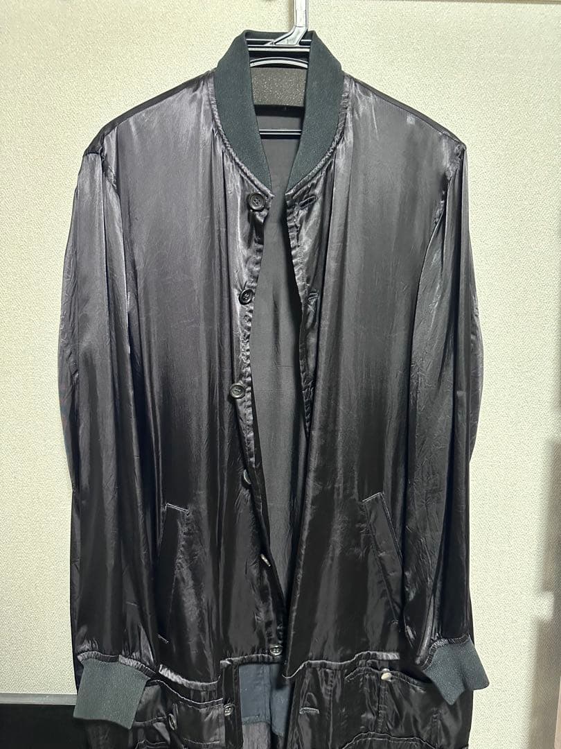 アニエスベー オム レザー ボンバー ジャケット サイズ2 実寸XL相当 黒