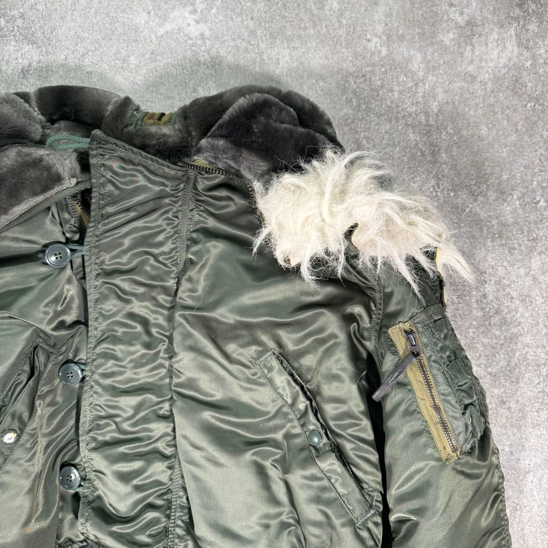 80〜90s米軍実物 N-2B アルファ社製 フライトジャケット M ミリタリー