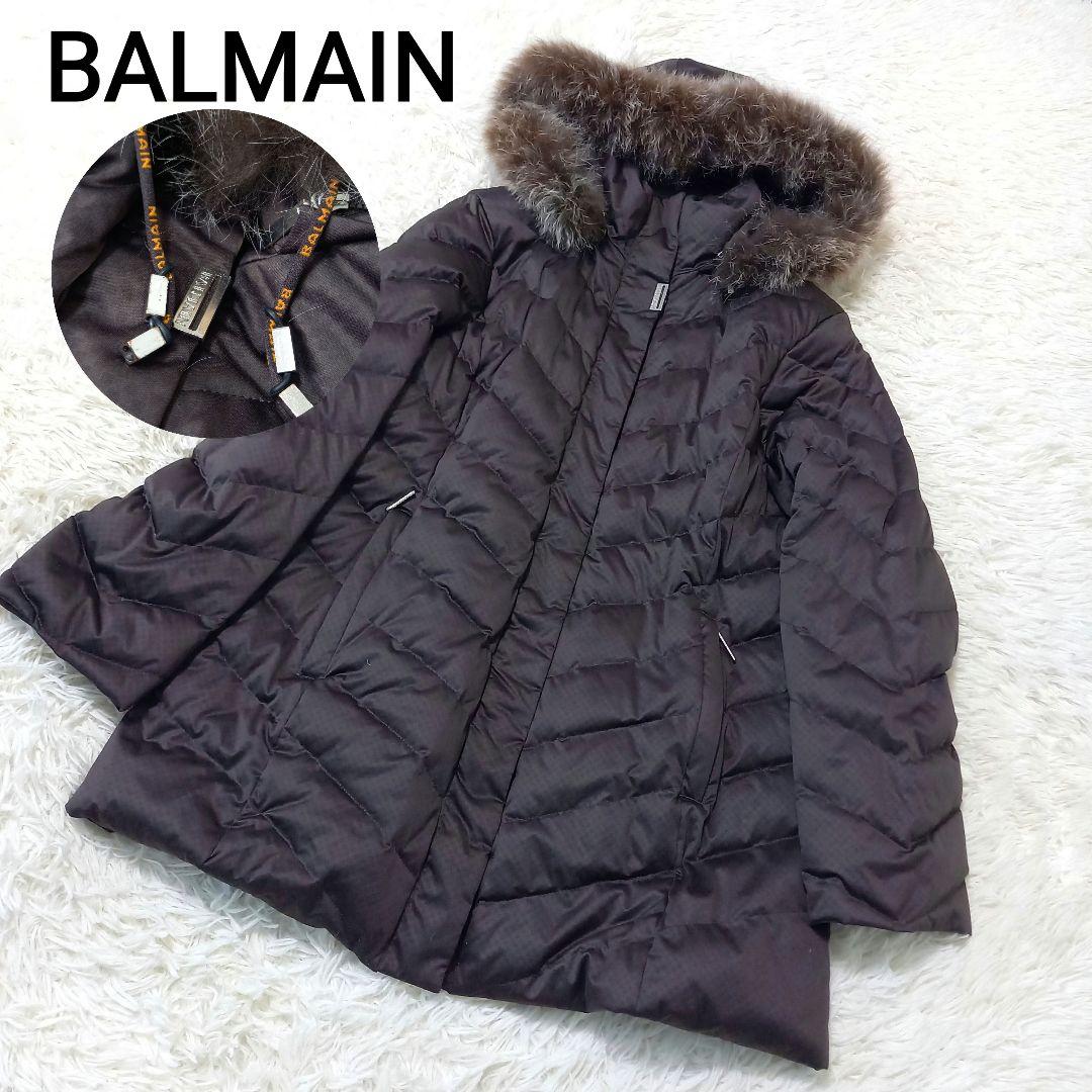 バルマン 2way 3way ダウンジャケットコート フォックスファー ○美品