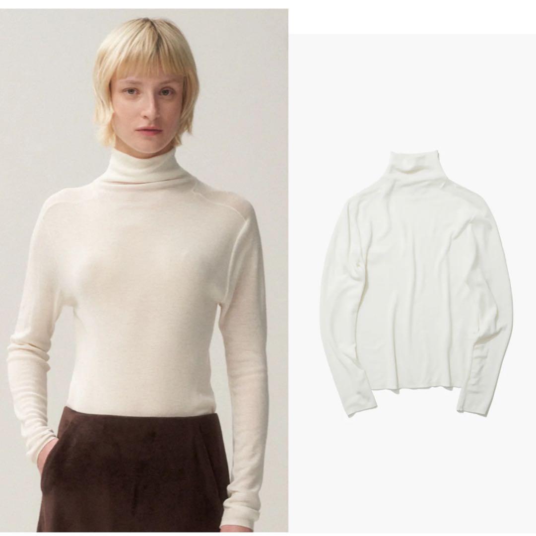 ATON エイトン タートルネック ニット ウール オフホワイト 02 - メルカリ