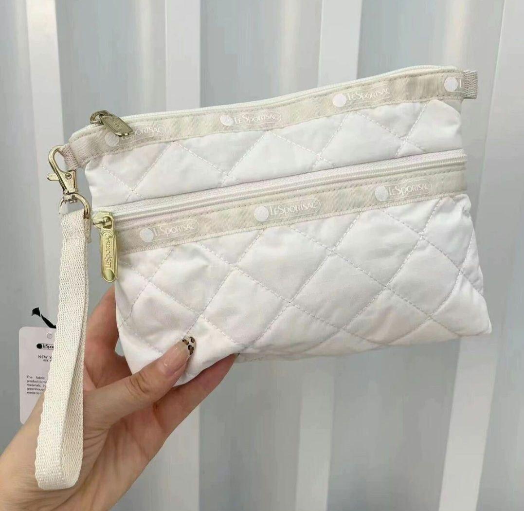 ☆新品未使用 ☆レスポートサック ☆ホワイト キルティング ポーチ