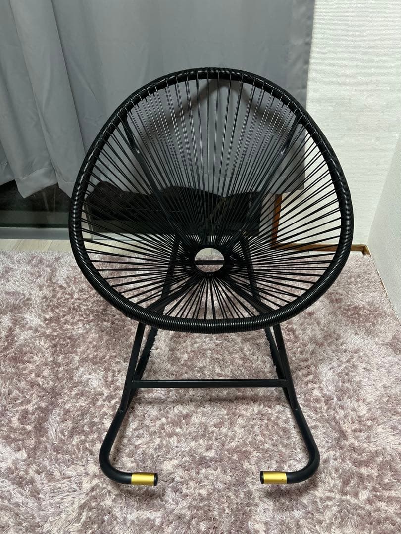 アカプルコチェア ロッキングチェア メキシカンチェアカラー：ブラック アカプルコ ロッキングチェア (カラーブラック) | リグナ通常品