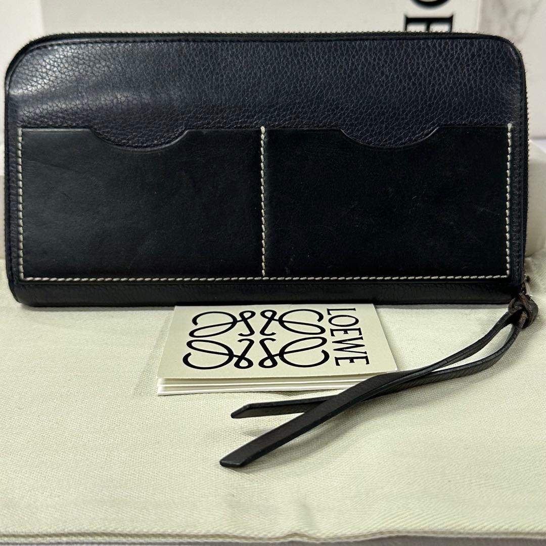 新品同様‼️ 現行 ロエベ LOEWE 長財布 バイフォールド ラウンド