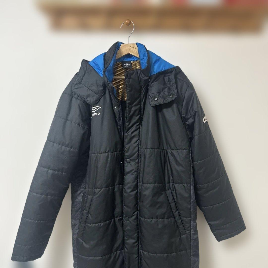 umbro ベンチコート ダウンコート ブラック - メルカリ