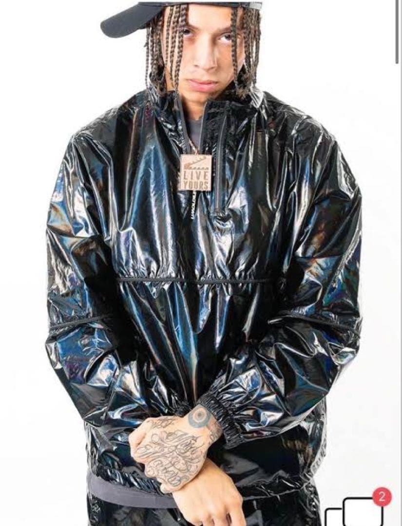 Central cee UNKNOWN オイルスピールトラックジャケット - メルカリ