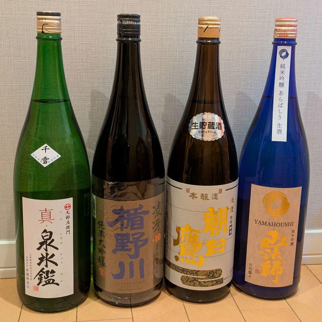 朝日鷹、他山形地酒一升瓶4本セット S115344007 オンライン