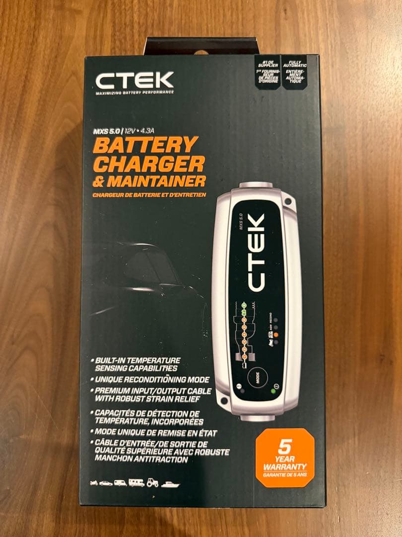 新品 CTEK シーテック MXS5.0 自動車バイク用 12Vバッテリー充電器