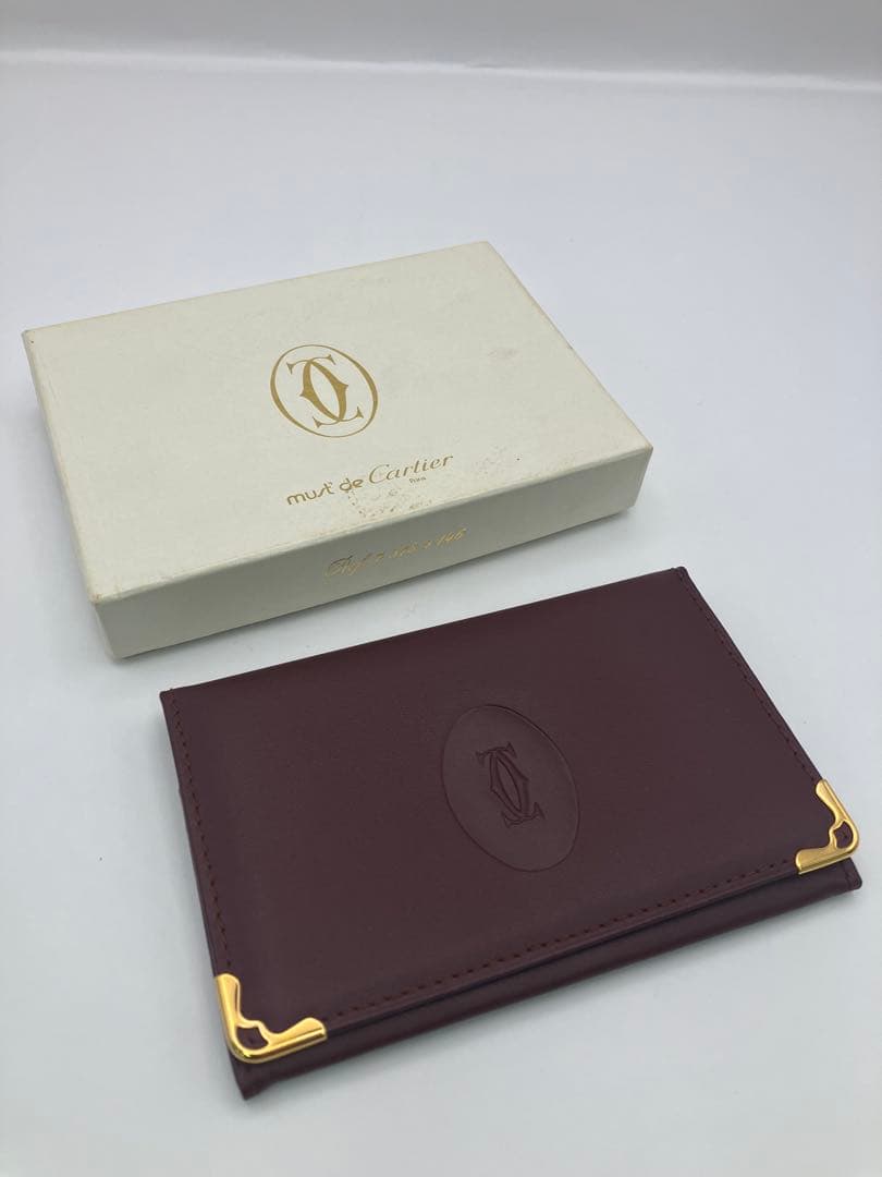 【美品】Cartier カードケース　名刺入れ　Y 美品 Cartier カルティエ カードケース 名刺入れ ブラック マスト ドゥ