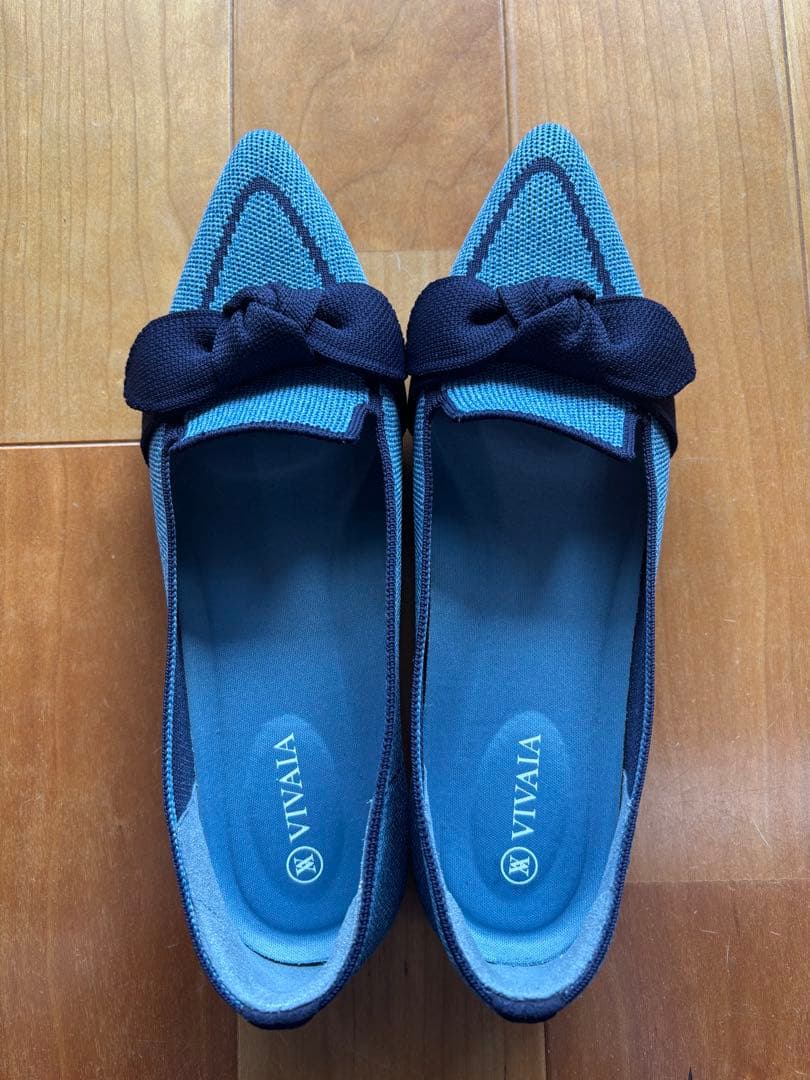 1度着用⭐︎VIVAIA ポインテッドトゥ リボン付き ローファー37 - メルカリ