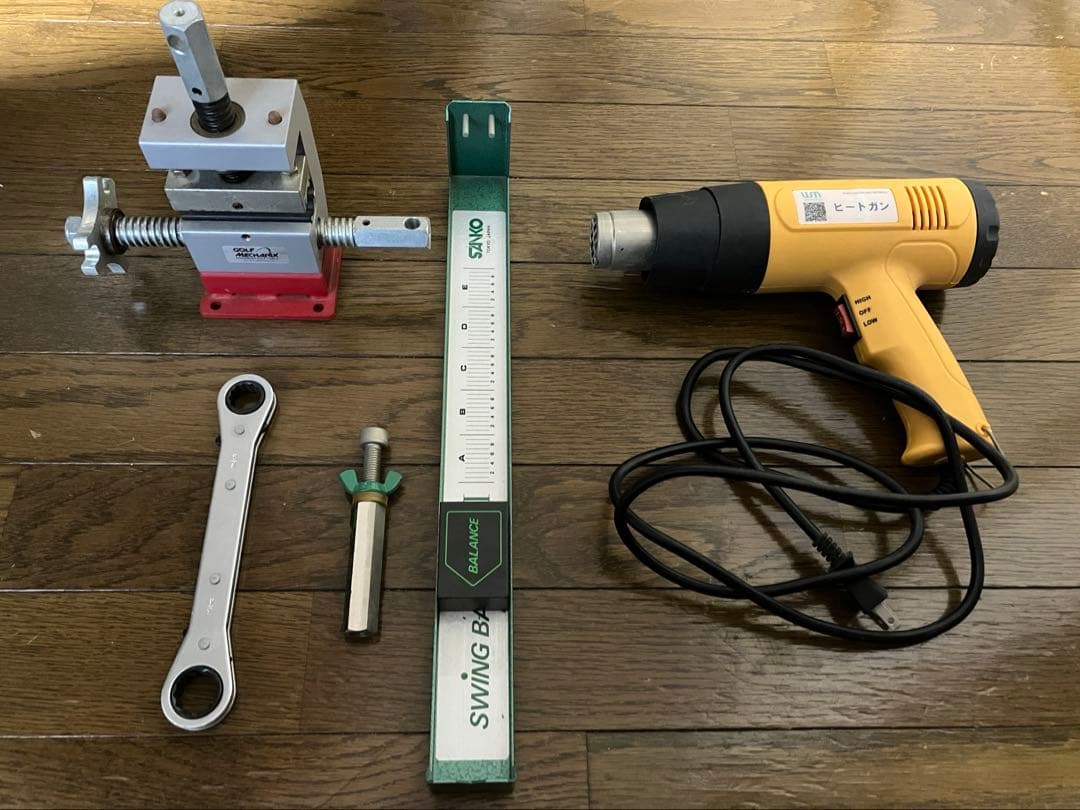 ゴルフシャフト交換工具5点 ゴルフ クラブ 組立 工具 リシャフト用 ゴルフメカニクス ヘッド