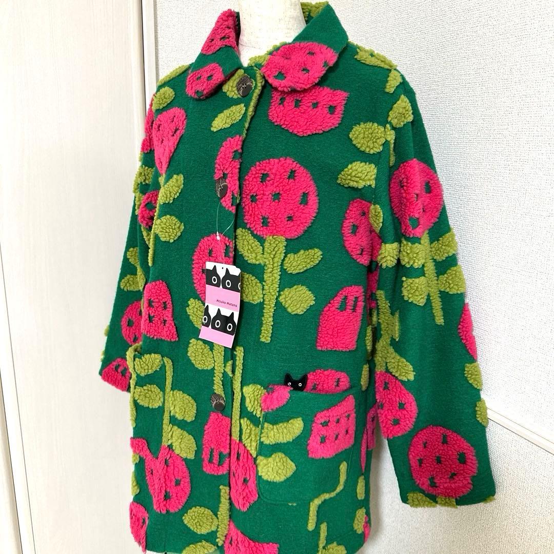 新品未使用タグ付　ワコールマタノアツコ　超極暖　柔らかモコモコガウン　ゆったりM 1326 美品 ATSUKO MATANO(WACOAL) アツコマタノ(ワコール) 中綿コート