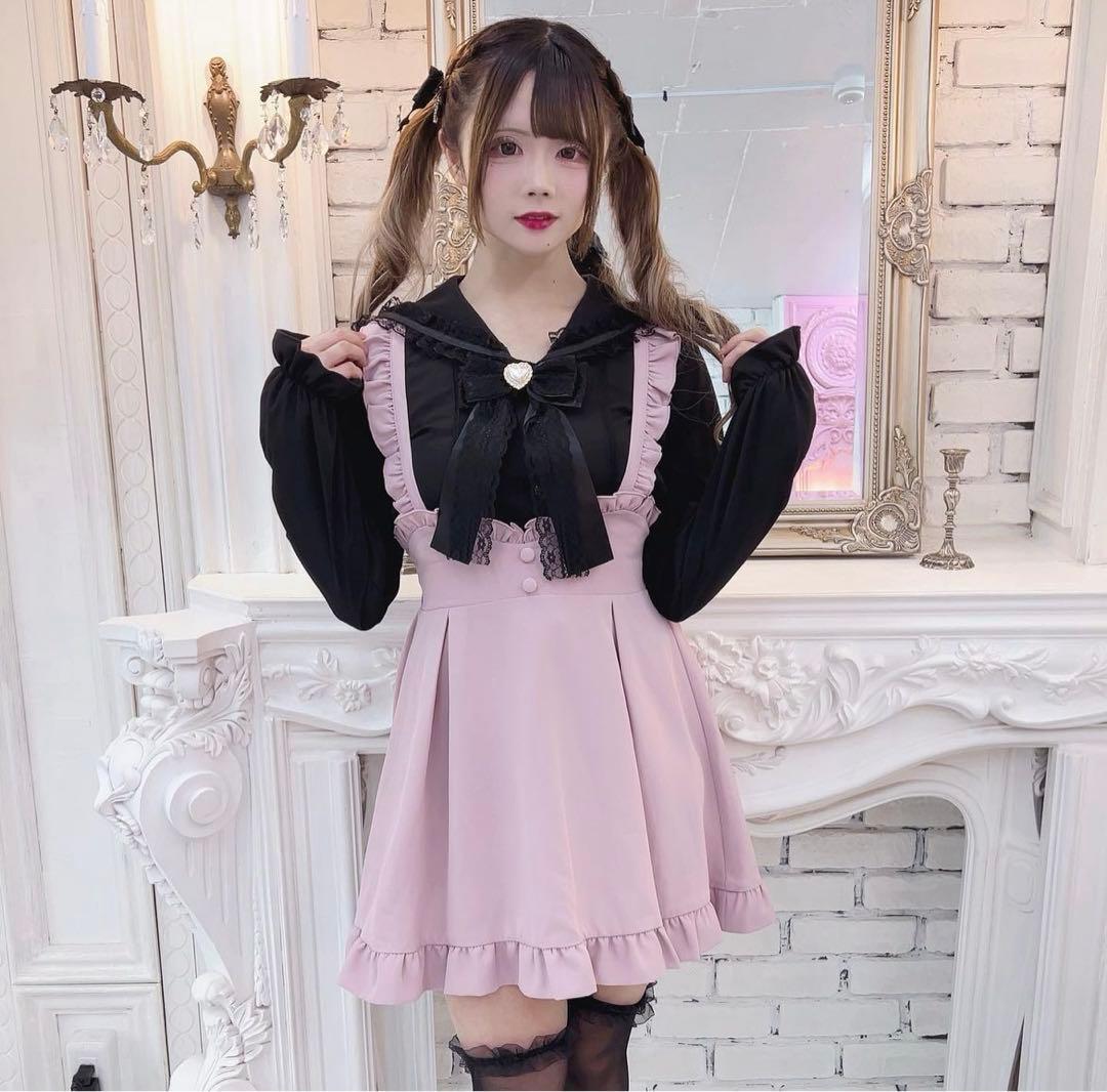 新品タグ付き MARS ボタン付きフレアスカート 地雷 量産型 ピンク