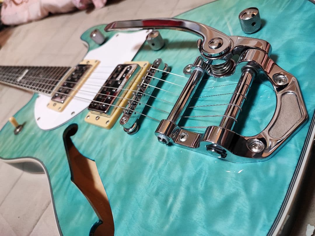 ZEUWI エレキギター テレキャス セミアコ - メルカリ