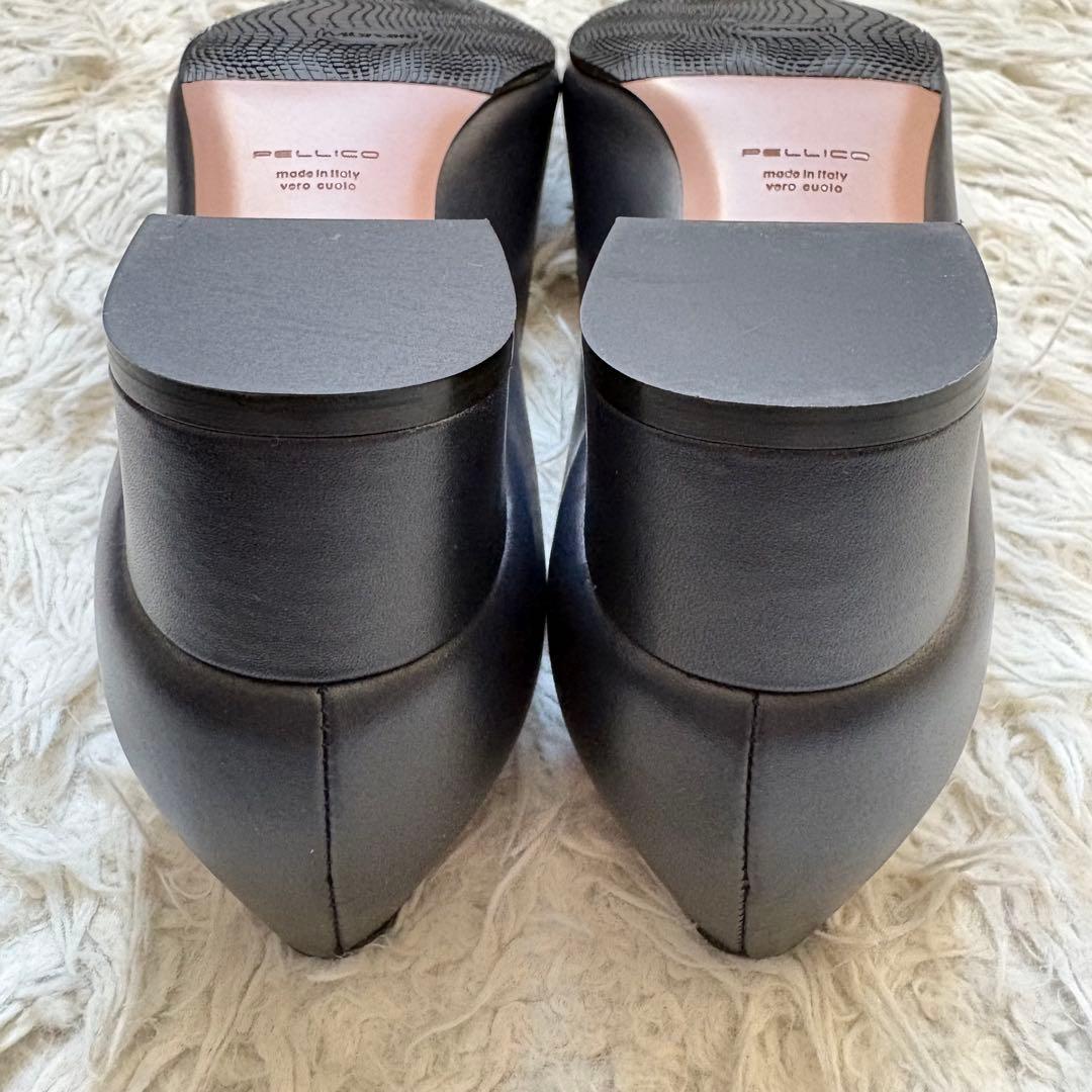 極美品　PELLICO ペリーコ　NEBI パンプス　ネイビー　22.5cm 箱