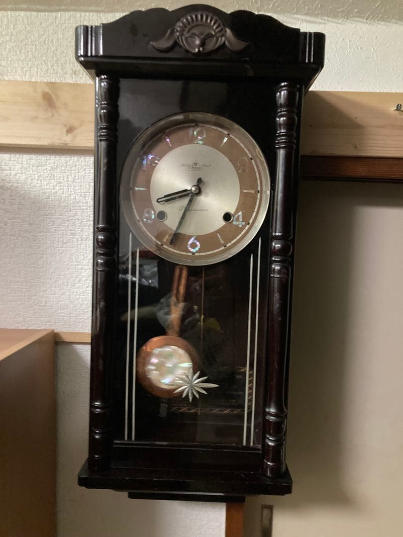 希少チンチャン柱時計 栄計舎 稼働中 栄計舎 スリゲル型柱時計 昭和初期【W063】 | れとろくろっく 時々ぃ猫