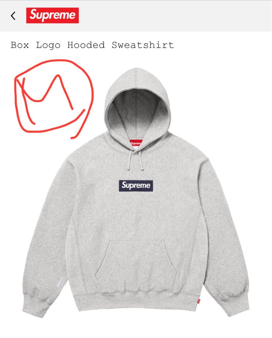 ☆Supreme Box Logo Hooded Sweatshirt Grey - メルカリ