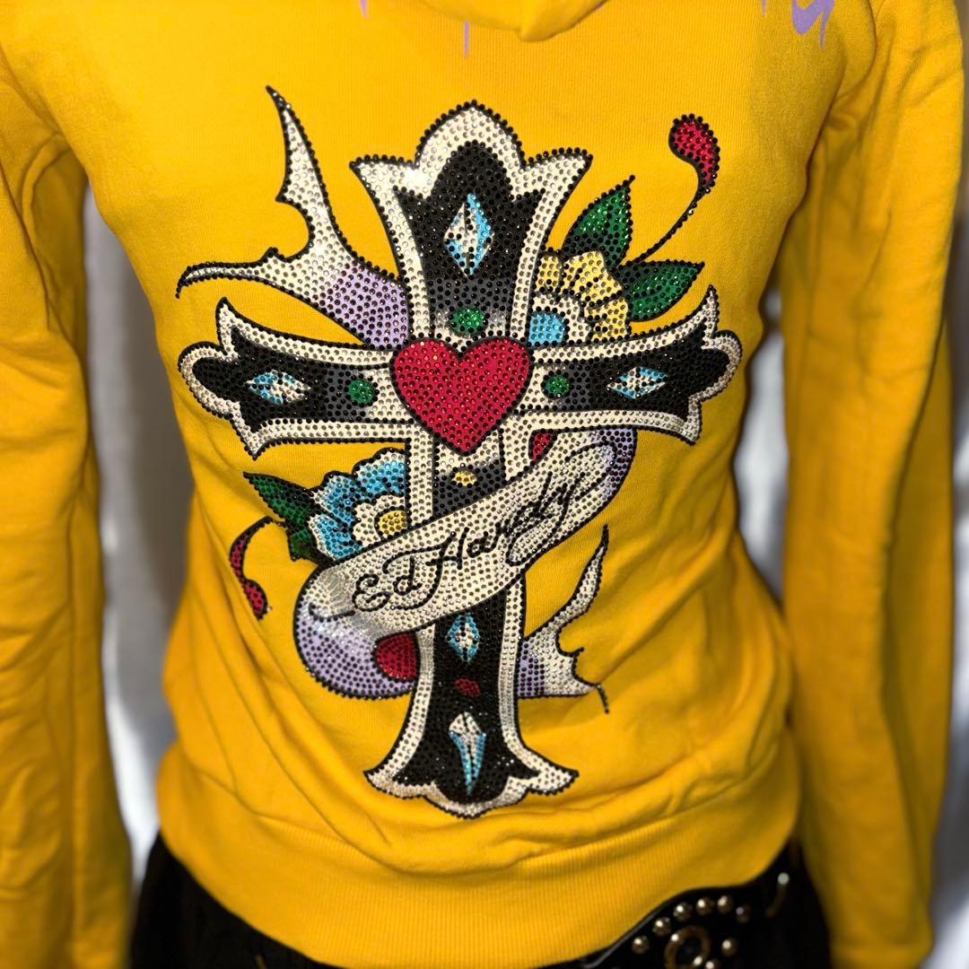 Ed hardy y2k double zip up パーカー グランジ 00s - メルカリ