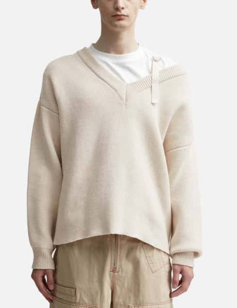 23aw JACQUEMUS knit Vネック ウール ニット セーター - メルカリ