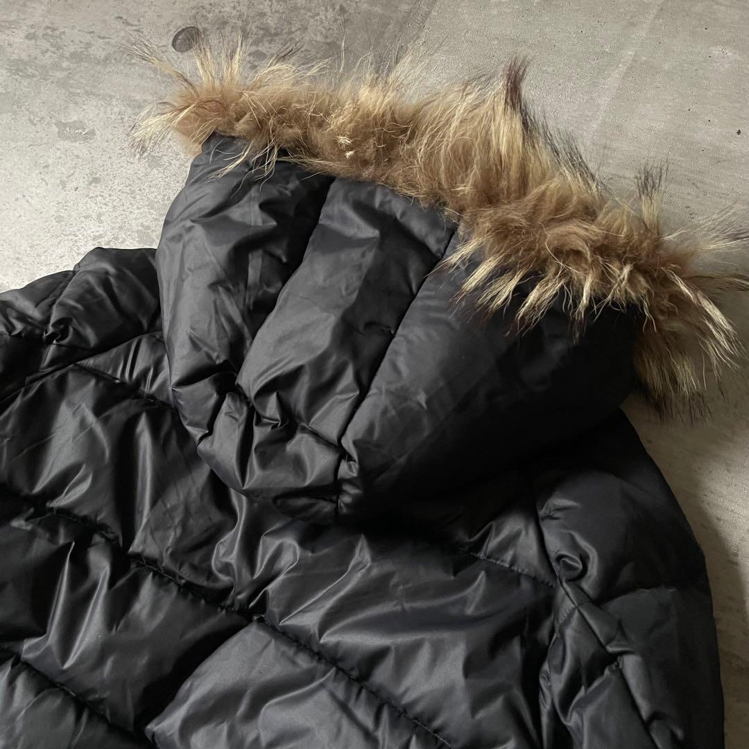 y2k ファーダウンジャケット レザー 短丈 光沢 平成 ギャル男