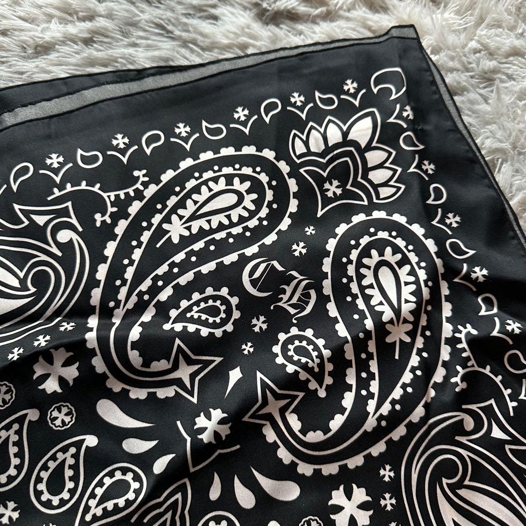 新品】 Chrome Hearts シルク バンダナ スカーフ ブラック - メルカリ