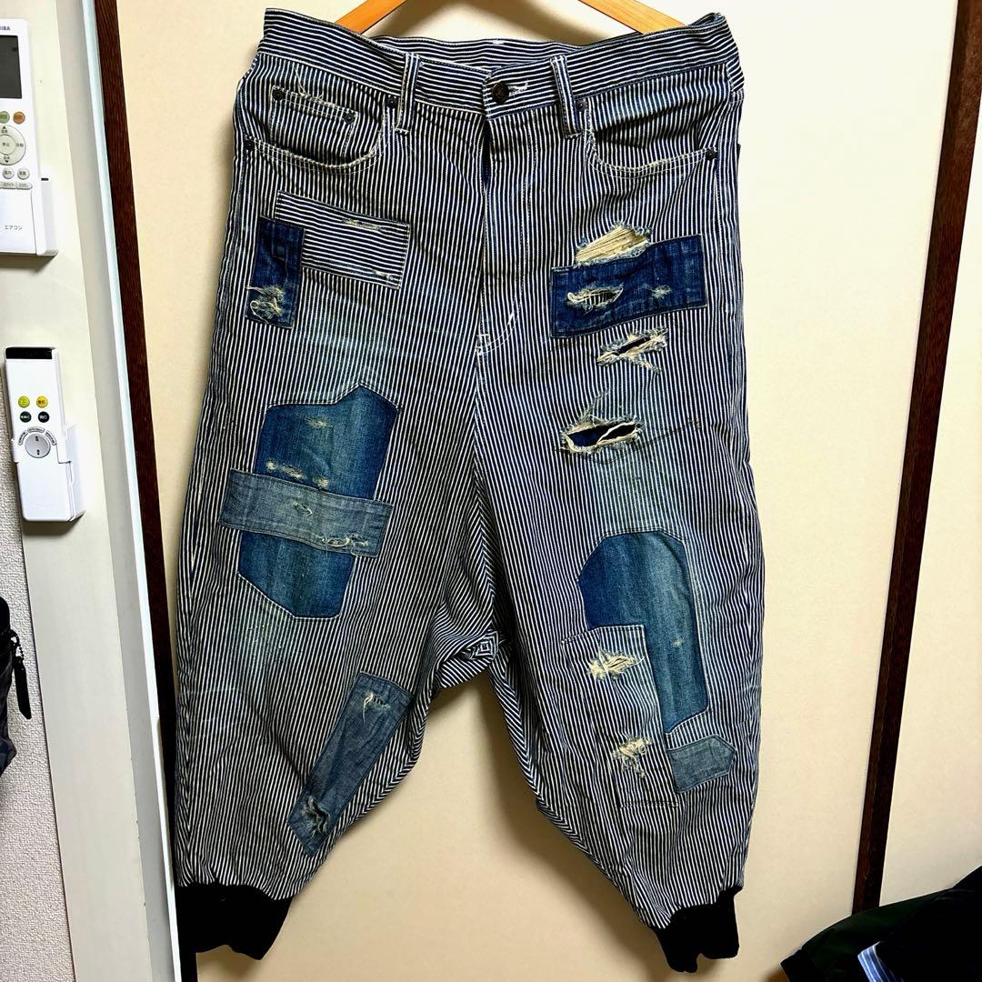 激レア ニッシー 西島 愛用 glamb グラム サルエル パンツ ヒッコリー