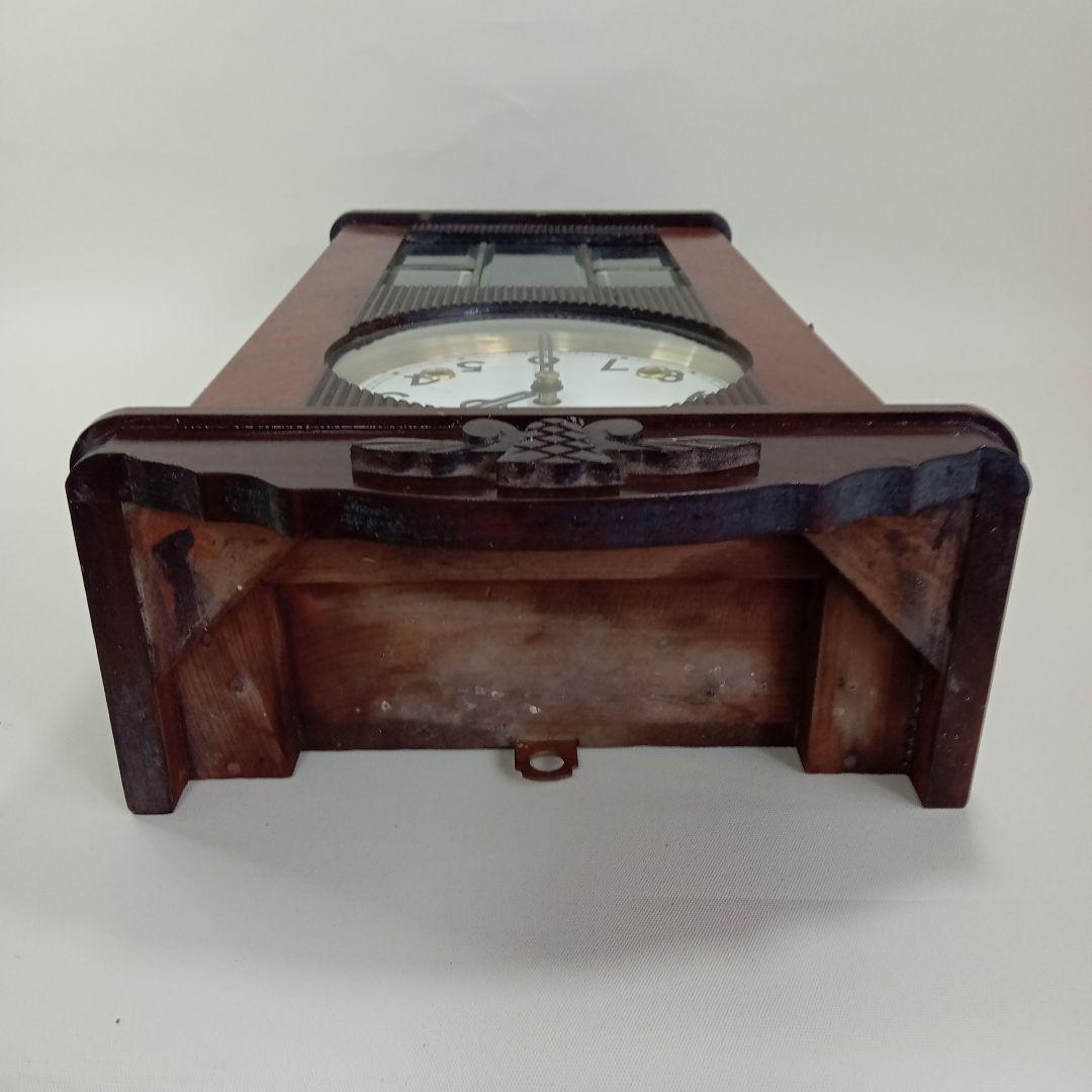 アンティーク 明治時計社 柱時計 手巻式