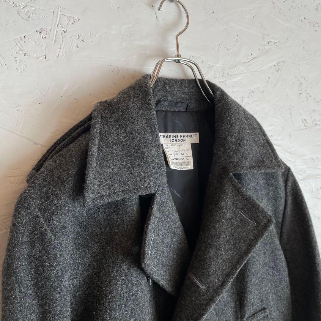 古着80s 90s Vintage キャサリンハムネット ウールロングコート - メルカリ
