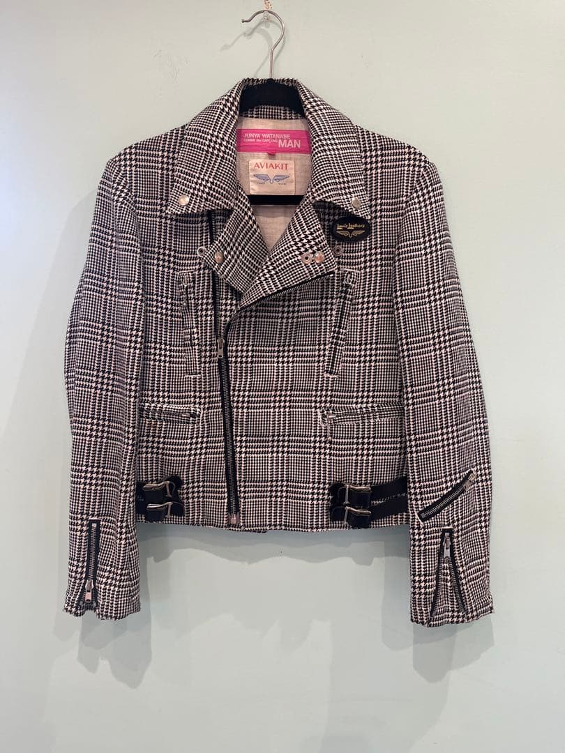 ジュンヤワタナベ マン ピンク コムデギャルソン × ルイスレザー