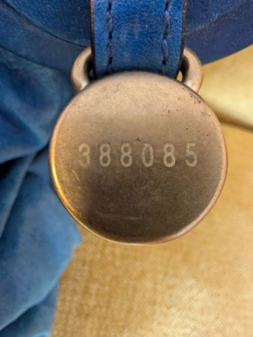 MULBERRY青いレザー ボストンバッグ 388085 - メルカリ