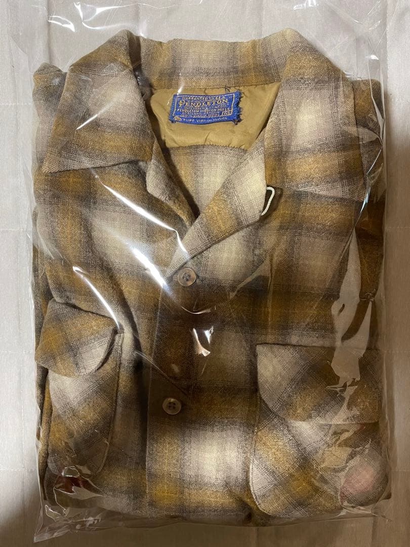 Pendleton オンブレー　60's ボードシャツ　ブラウン系　美品　シャド PENDLETON ペンドルトン ヴィンテージ 60s Board Shirt ボード シャツ
