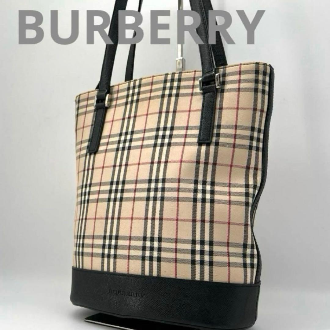 良品✨バーバリー バケツ型 ノバチェック トートバッグ A4 肩掛け