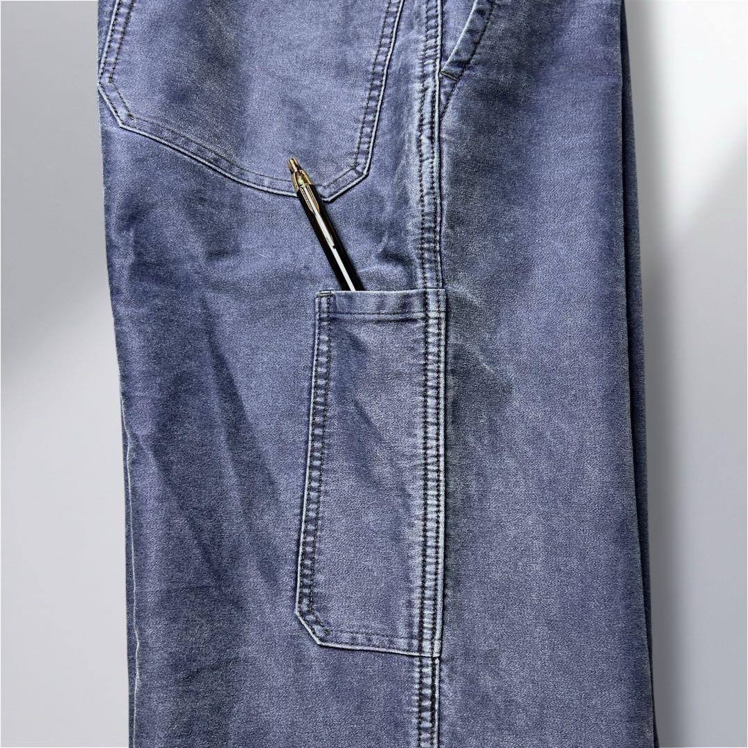 DANTON モールスキン ワークパンツ フランス製 38 ナス紺 経年変化