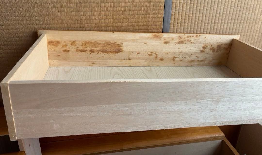 ナチュラルウッド 木製チェスト 引き出し多数【120✖️40✖️88】 たの