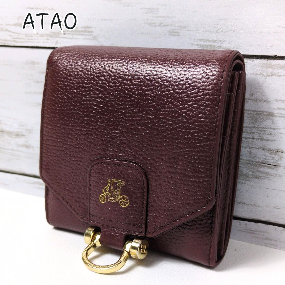 アタオ ロトロ ウォレット 二つ折り財布 バーガンディ コンパクトウォレット ロトロ／大容量の二つ折り財布 – ATAO LAND+(アタオランドプラス)公式