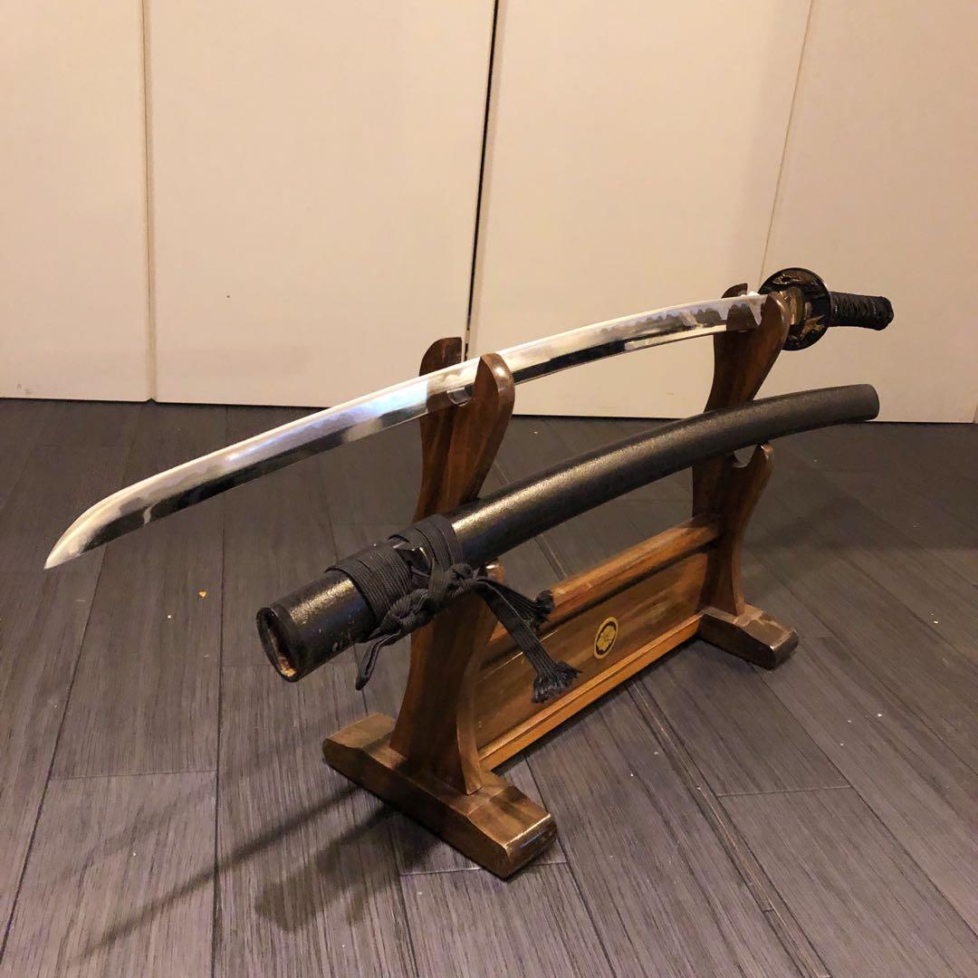 本格模造刀 黒拵え 居合刀 研波刃 合金 本格模擬刀 - メルカリ