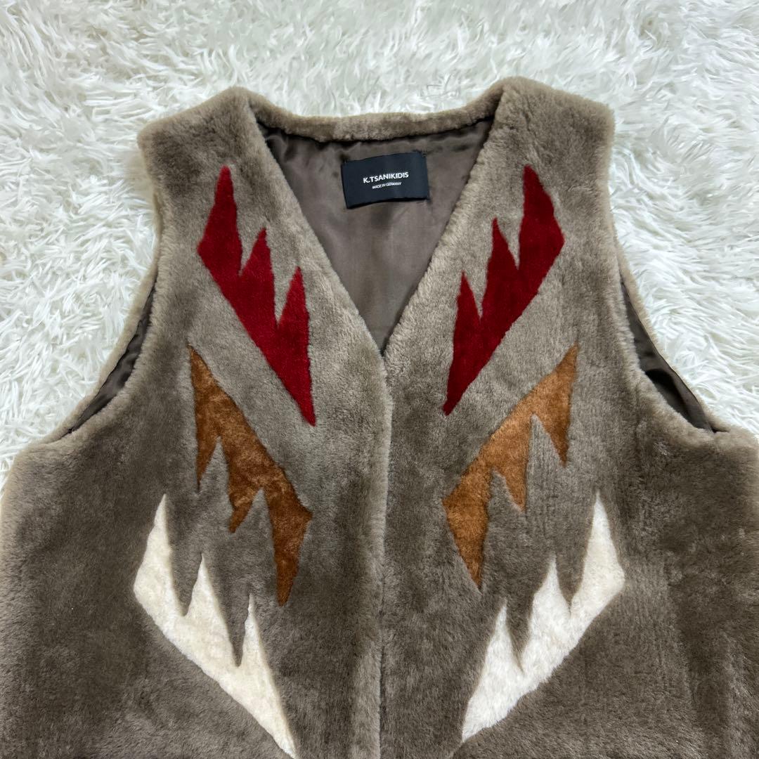 FRAMeWORK 別注K.tsanikidis ムートン チマヨ柄 ジレ F - メルカリ