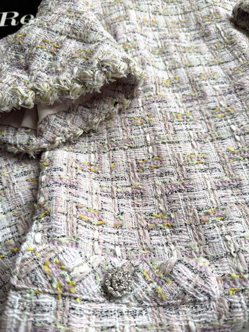 Rene ツイードワンピース　サイズ38 中古・古着通販】Rene (ルネ) ツイードワンピース ブラック サイズ:36