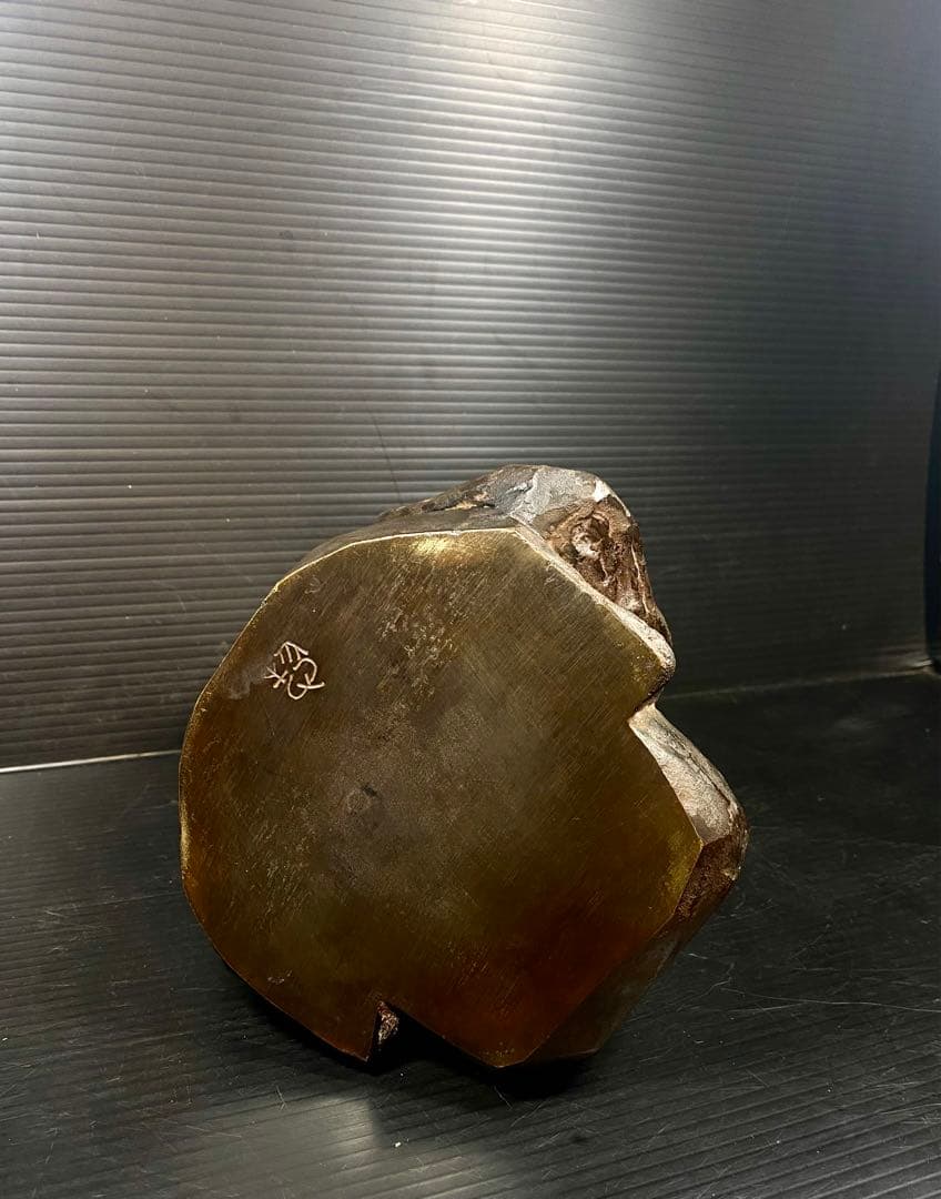 鋳銅 三枝惣太郎 千利休像 茶道 煎茶 22cm 3.9Kg