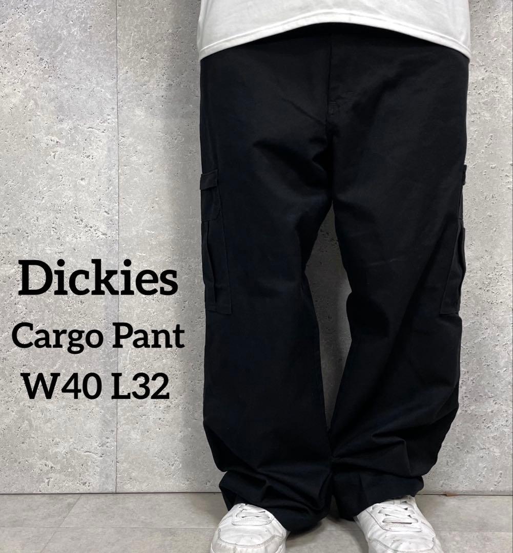 ディッキーズ カーゴパンツ ブラックチノパン ビックサイズ W40 L32