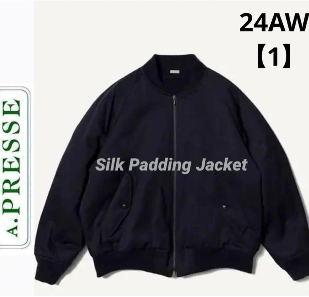 A.PRESSE Silk Padding Jacket ブラック A.PRESSE / Silk Padding Jacket (Black) | twelve